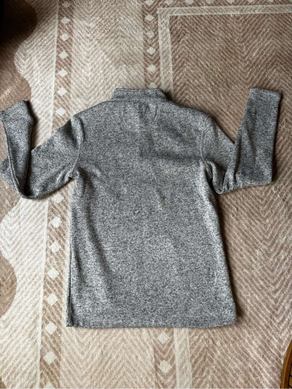 Faded Glory Men's Light Gray Half-Zip Sweater